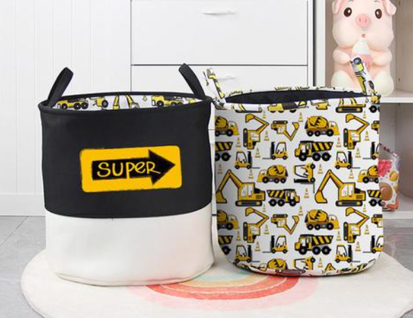 Canvas Children's Cartoon Storage Bucket 4
