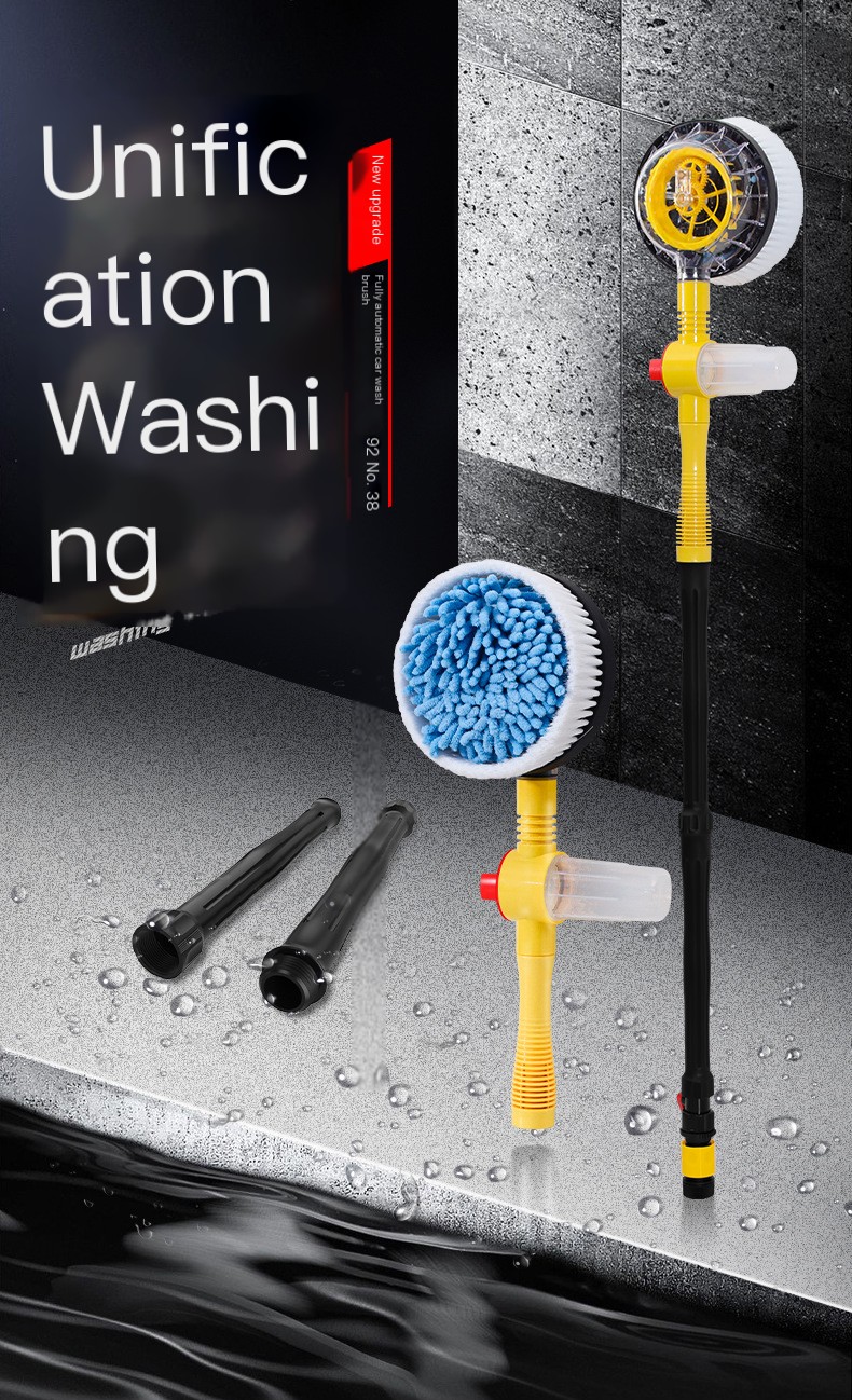 Car wash mop in use