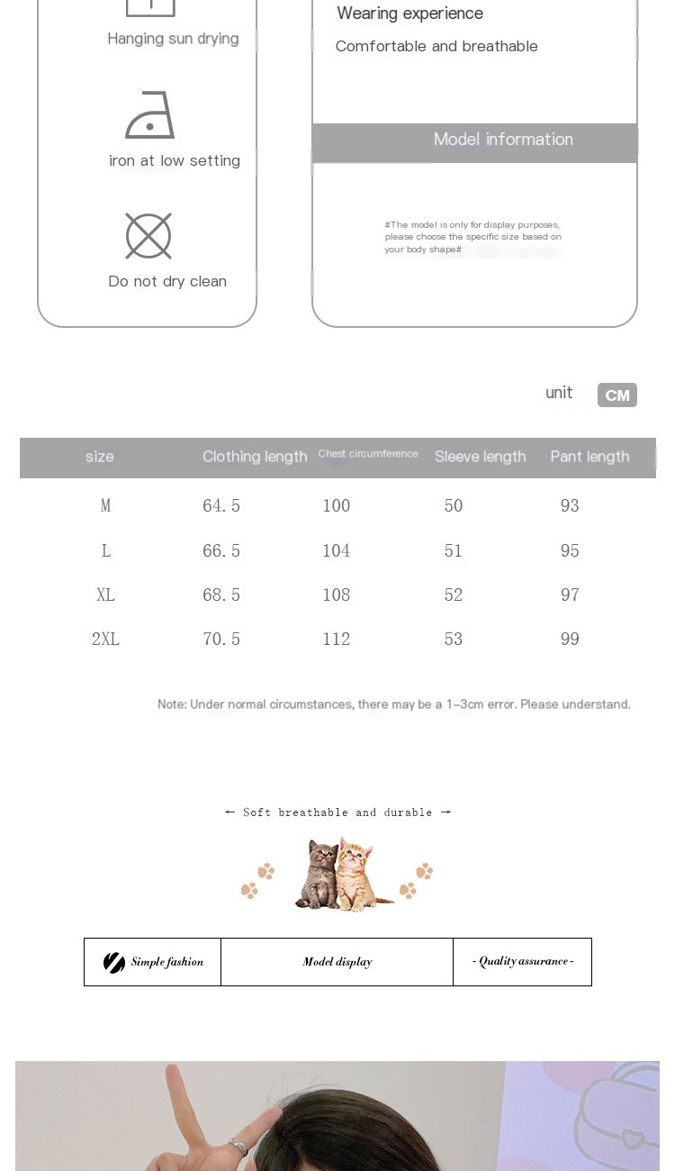 Kitty Cat Pajama Set Image 2
