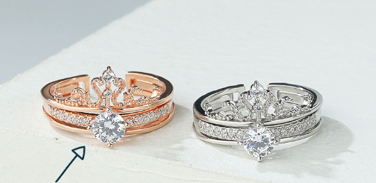 Crown Ring Dual Layer