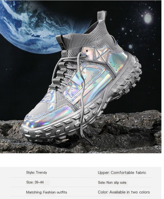 Men's Casual Shoes Silver