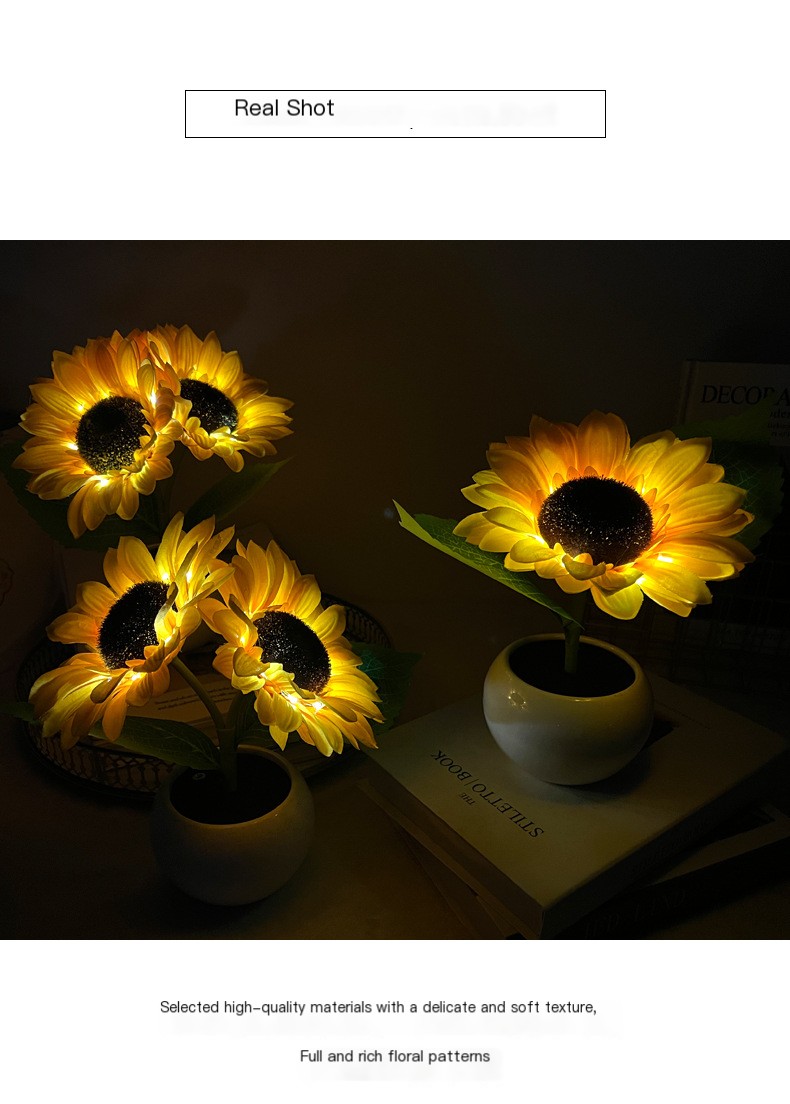 LED Sunflower Night Light