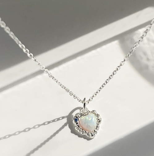 Opal Heart Necklace