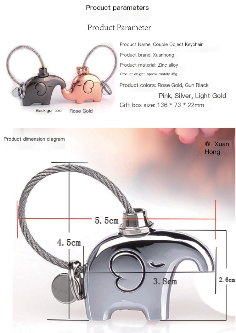 Creative Elephant Keychain 1