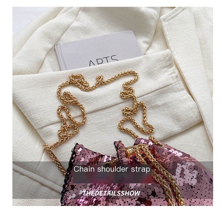 Women Bucket Shoulder Bag - Gold