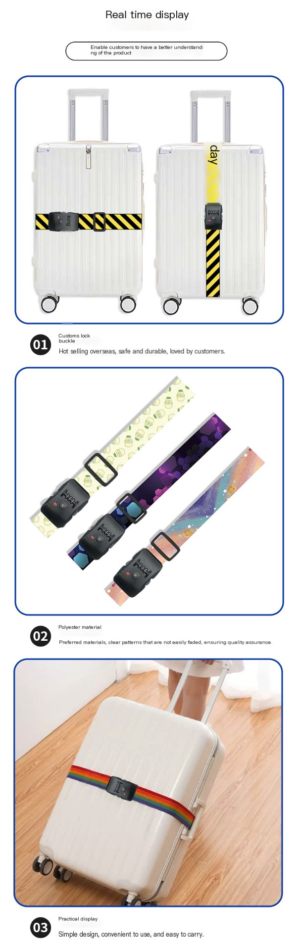 TSA Lock Luggage Strap Design 2