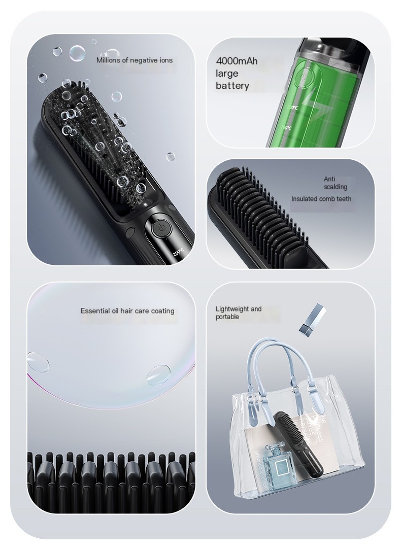Ionic Hair Straightener Brush Image 2