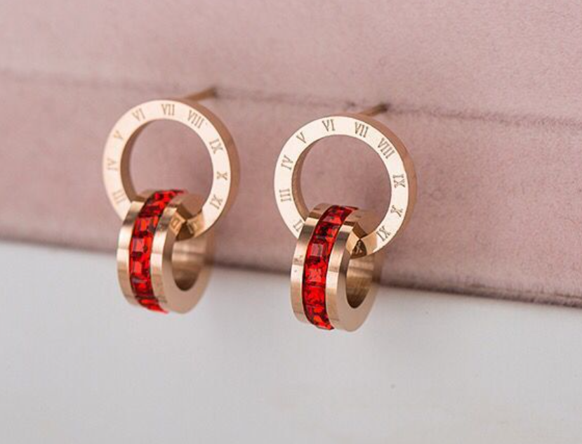 Rose Gold Earrings Image 4