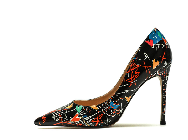 Artistic Graffiti Stiletto High Heels