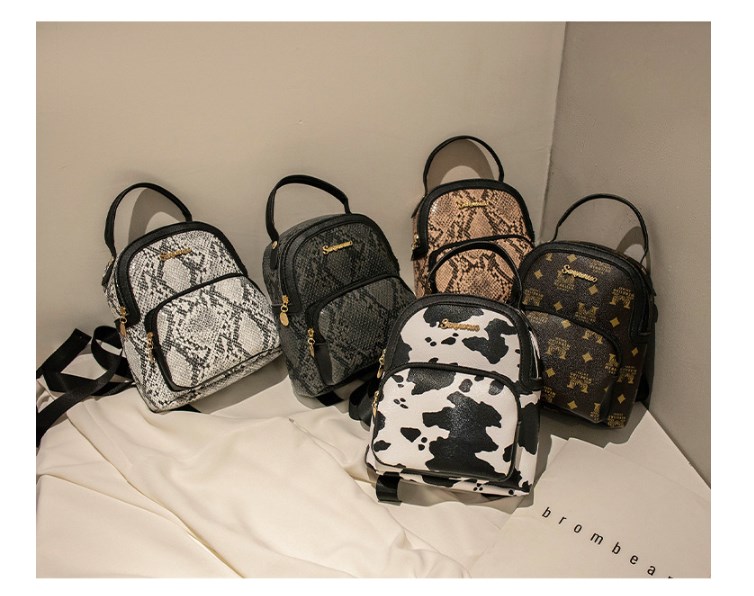 Snake Pattern Backpack in Action