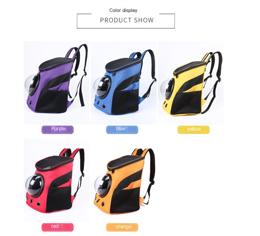 Pet Backpack Yellow and Orange