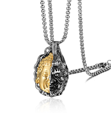 Buddha Face Necklace Image 3