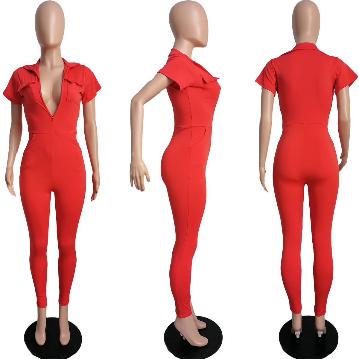 Women's Casual Short Sleeved Jumpsuit 3