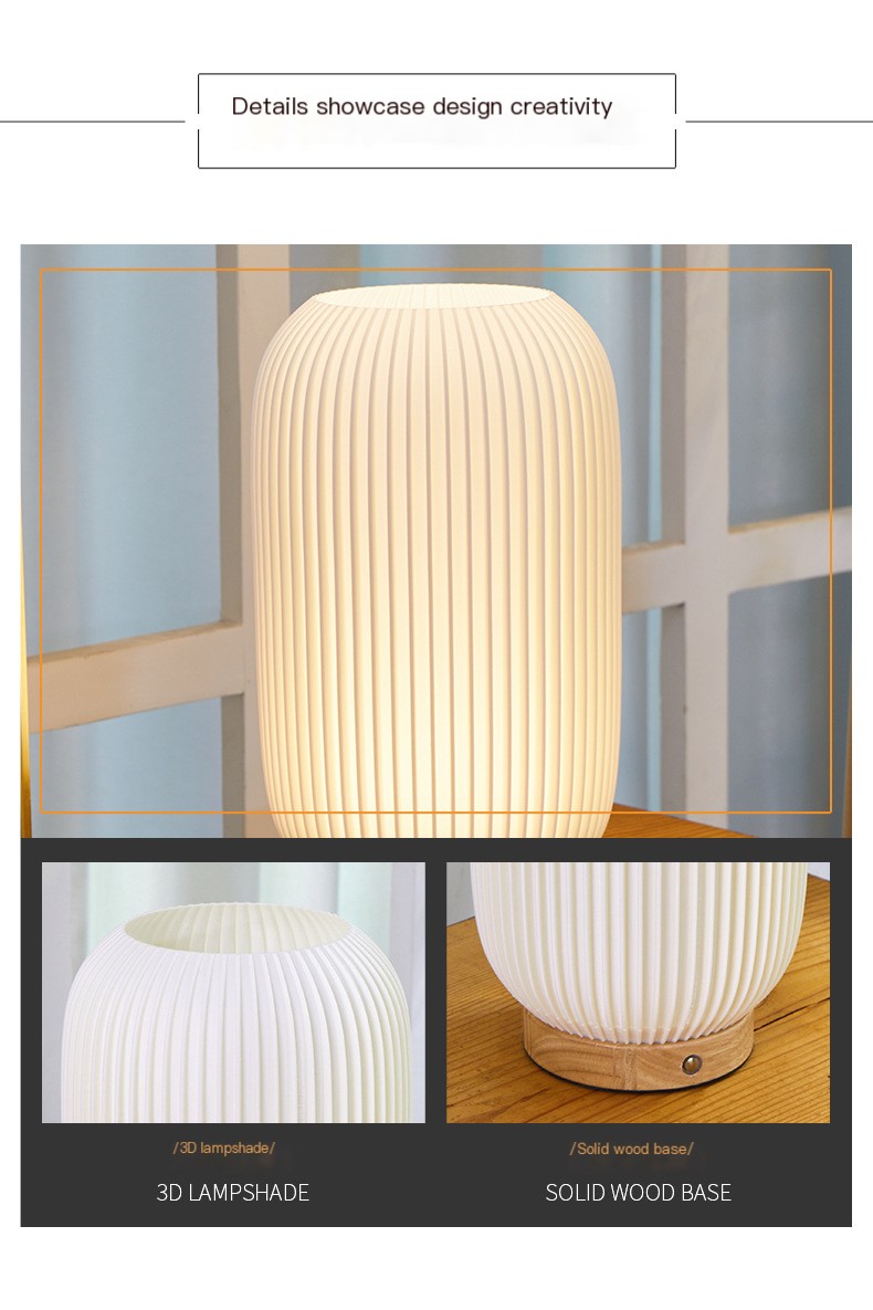 Nordic 3D Japanese-style lamp – side view