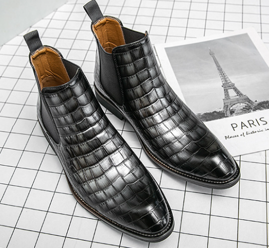 Brown High-top Chelsea Boots