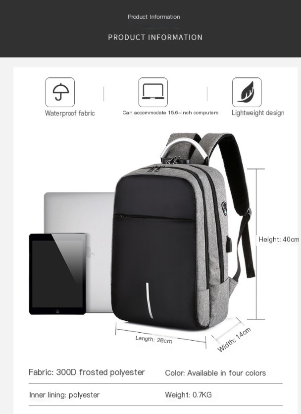 Anti Theft Smart Laptop Backpack