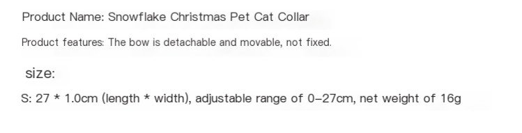 Christmas Cat Collar Design 1