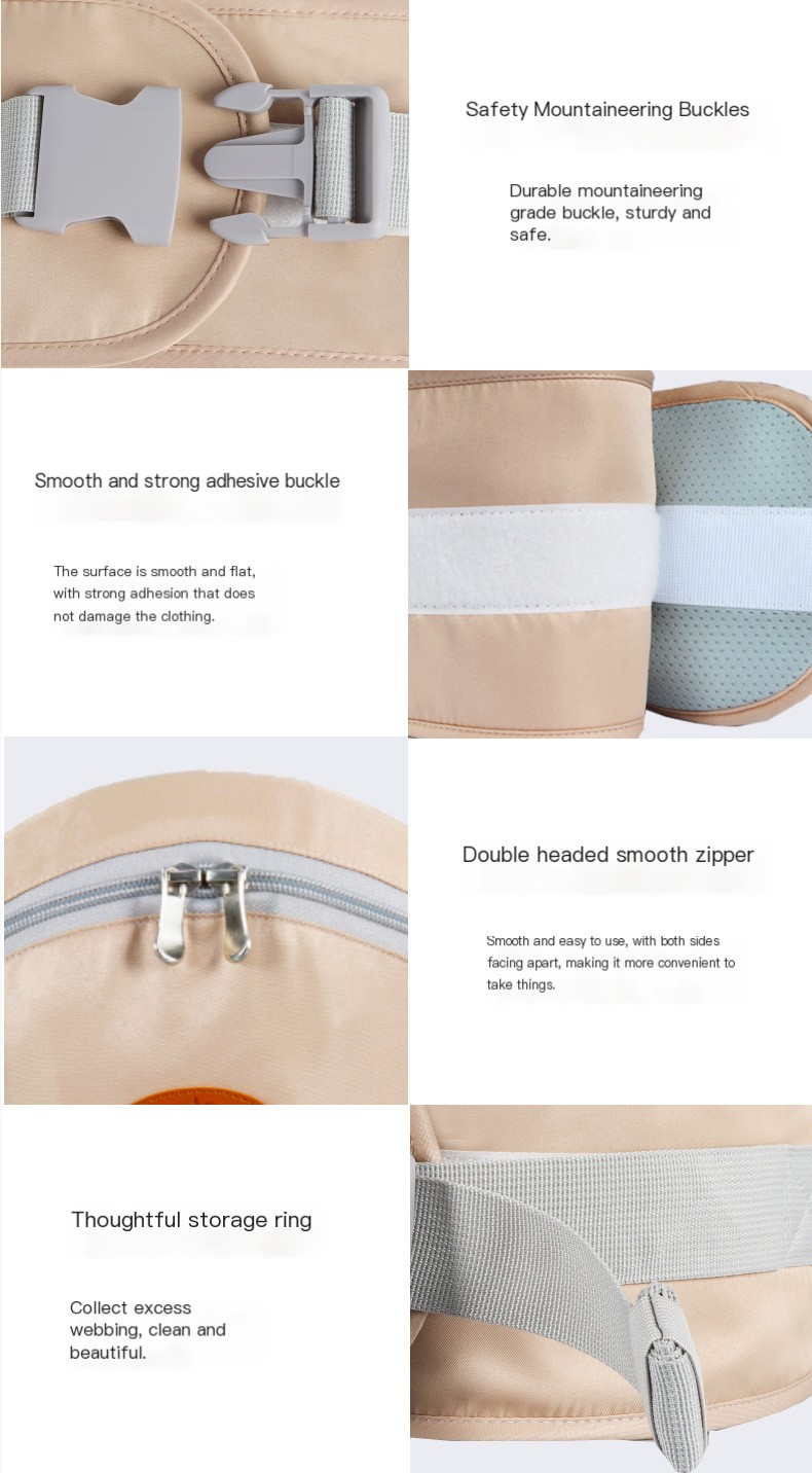 Jiabeixing Multi-functional Baby Strap Storage Single Stool Baby Waist Stool Holding Belt Maternal and Infant Supplies Substitute Hair Holding Baby Artifact