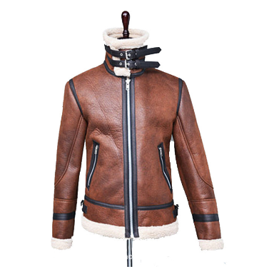 Vintage Motorcycle Leather Jacket - Black
