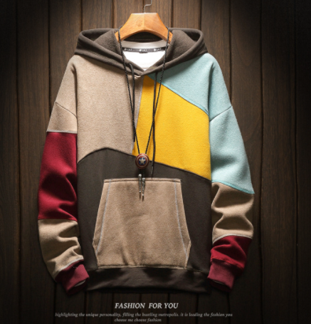 Men's Color Block Fleece Hoodie Image 2