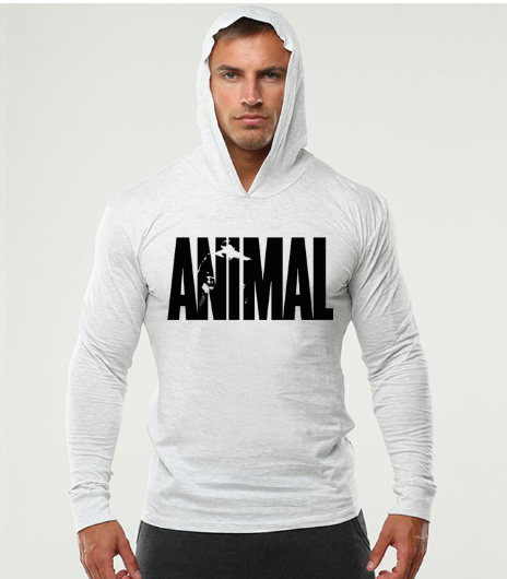 Men's Fitness Long Sleeve Hooded Sweatshirt Image 2