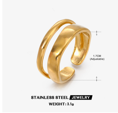 18 karat gold-plated ring design 4