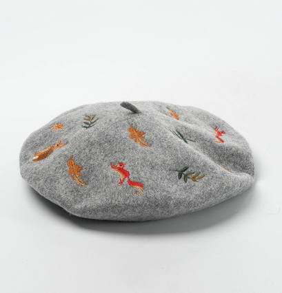 Autumn And Winter Hundred Take Rustic Literary Beret Image 1