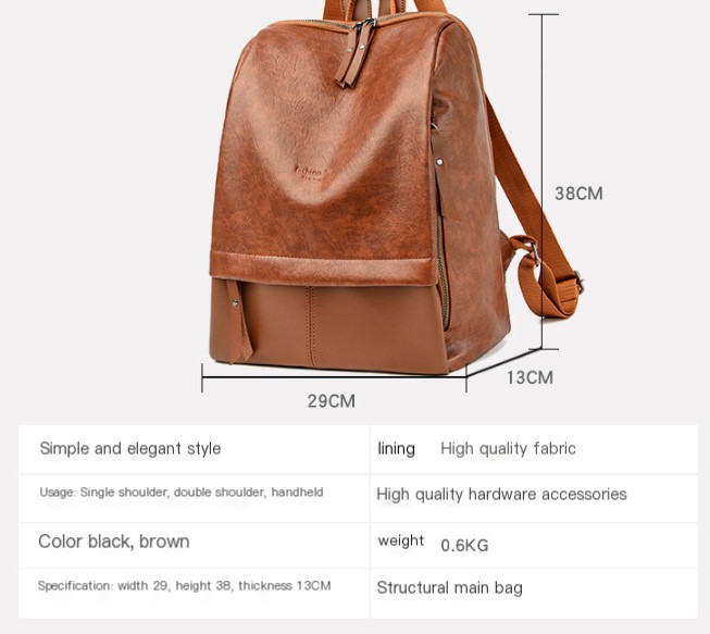 Leather Backpack Image 1