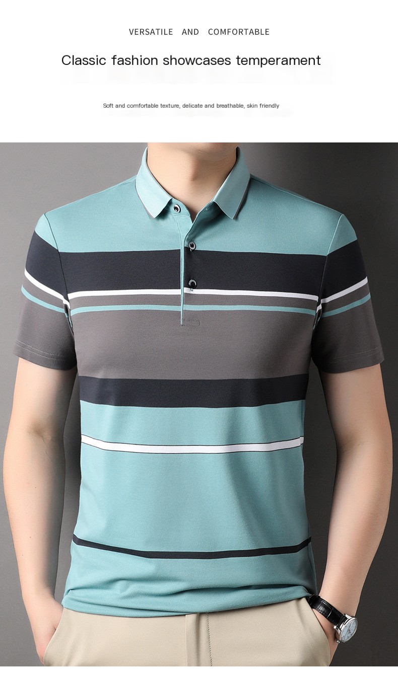 2023 Striped Short-Sleeve T-Shirt 1