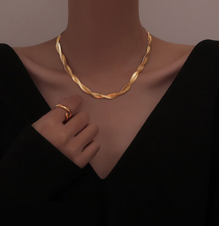 Gold Inlay Necklace