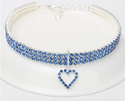 Heart-Shaped Pet Necklace Pink