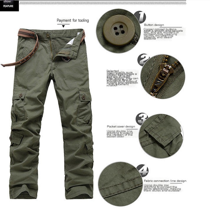 Men's Overalls Military Pants 2