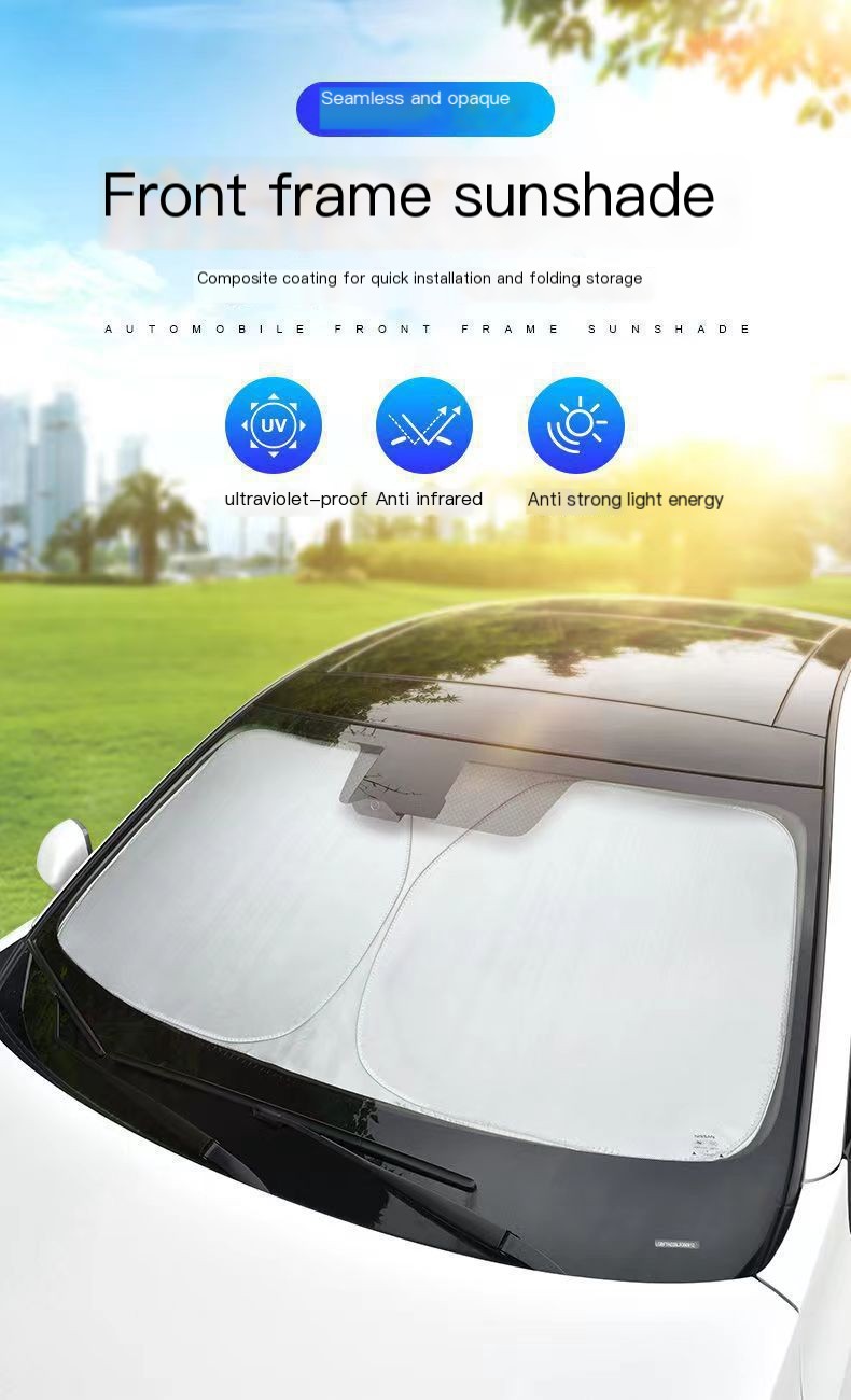 Front visor Titanium silver heat shield