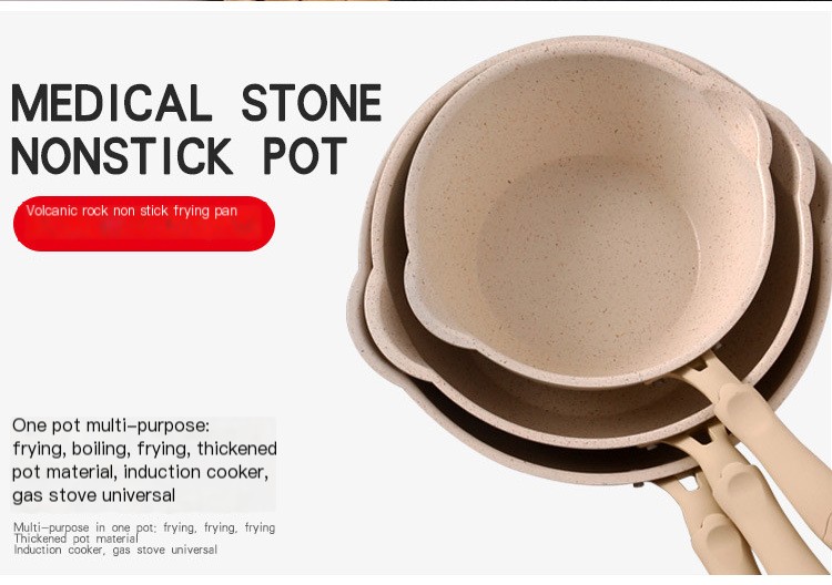 Cooking with volcanic rock frying pan