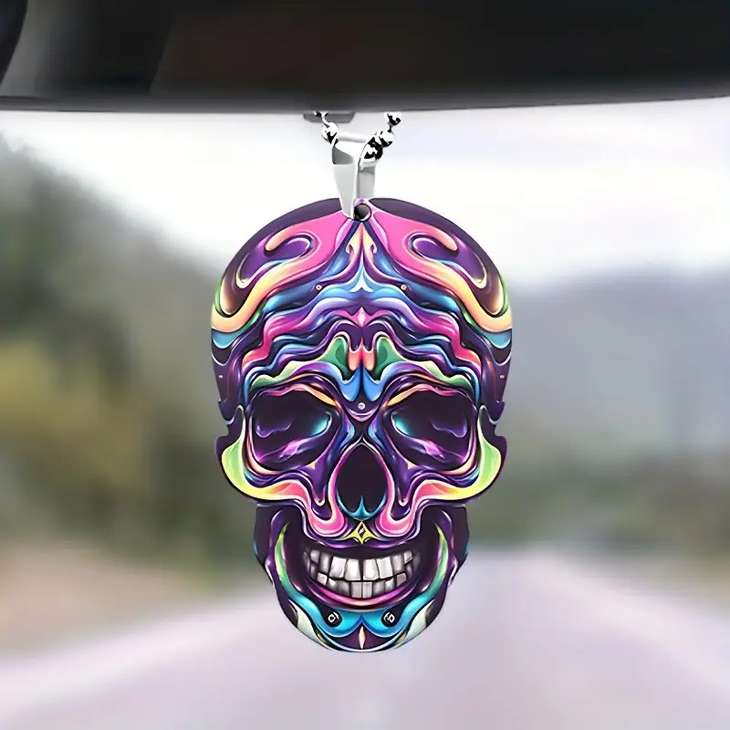 Neon Skull Acrylic Pendant