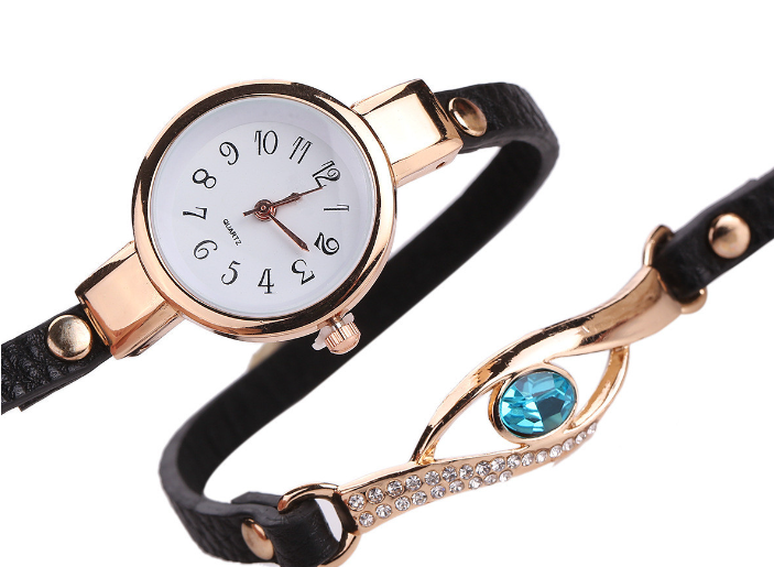 Blue Crystal Long Strap Bracelet Watch