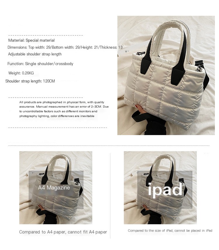 Fashion Car Stitching Plaid Shoulder Bag