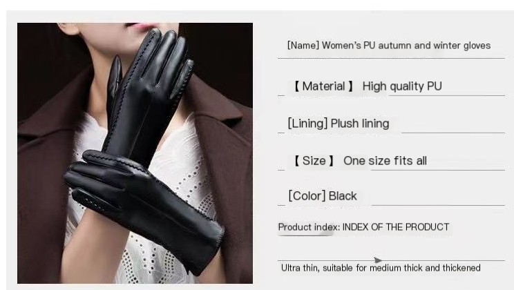Stylish Black Gloves