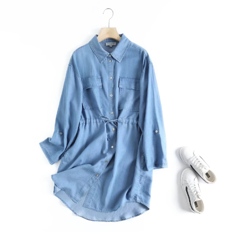 Vestido de denim Tencel Imagem 2