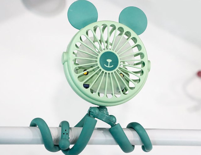 Baby Stroller Fan in Use