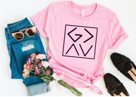GAAV Letter Print T-Shirt