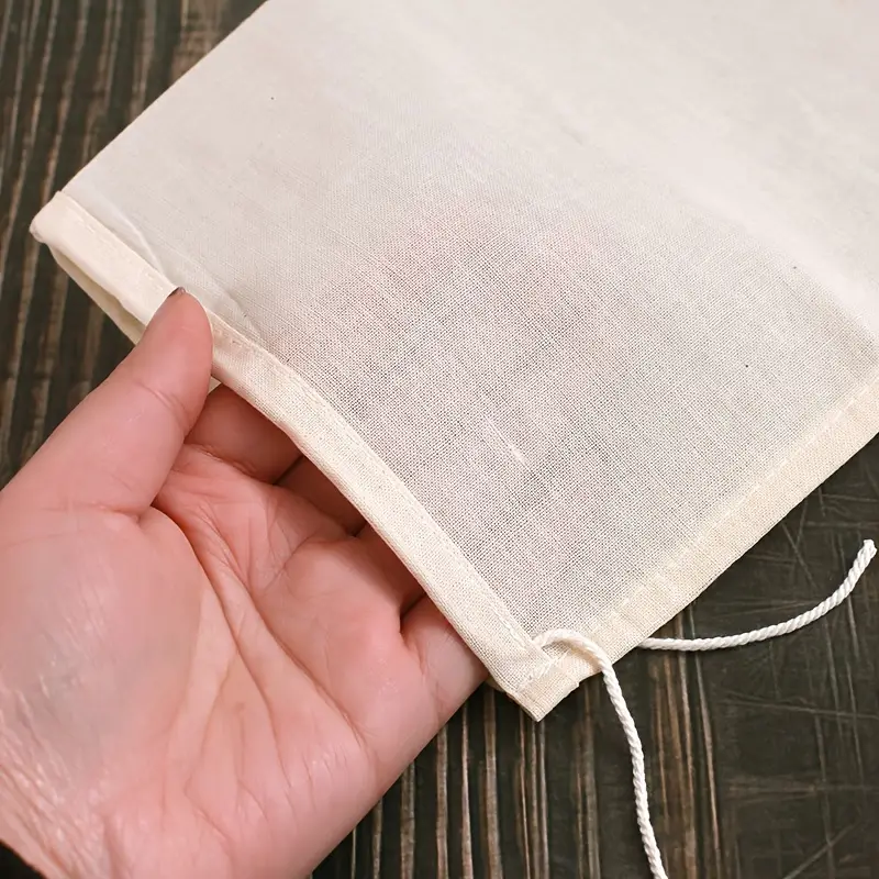 1pc Reusable Fabric Straining Bag, Mesh Wine Filter Bag, Food Strainer Filter Bags For Nut Milk, Cold Brew Home Brew Beer Making image