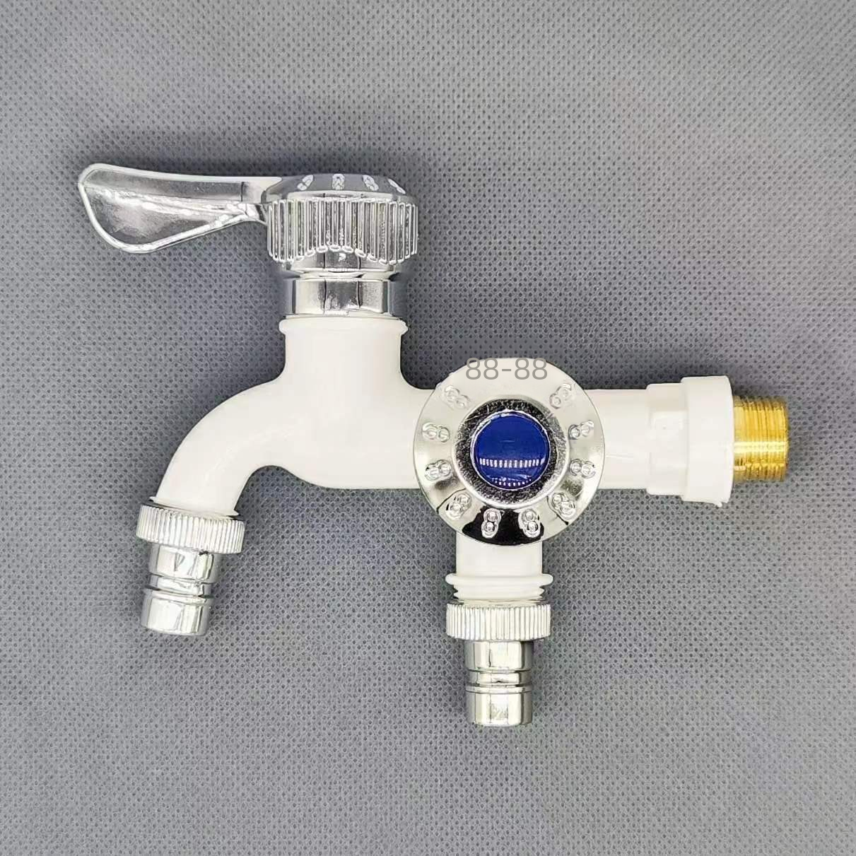 Cross-border wholesale multi-functional one-in-two-out mop pool washing machine quick-open faucet plastic washing machine faucet image