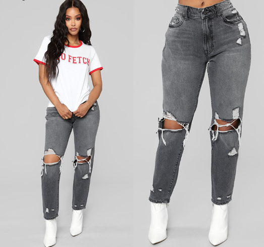 破洞小脚裤 Image 2