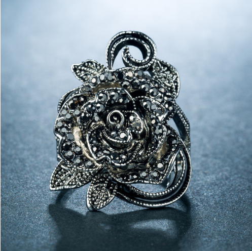 Vintage Rose Flower Ring