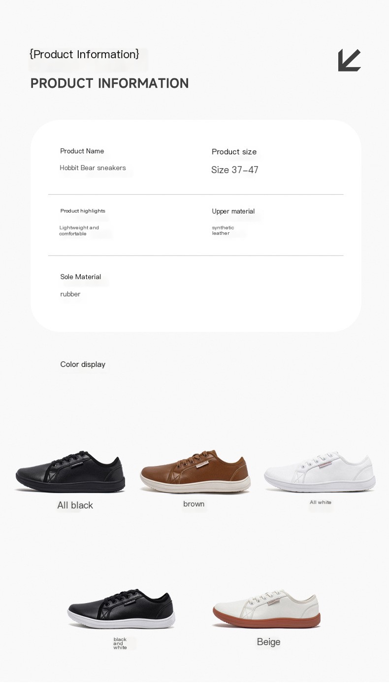 נעליים יחפות עם אצבעות רחבות לגברים