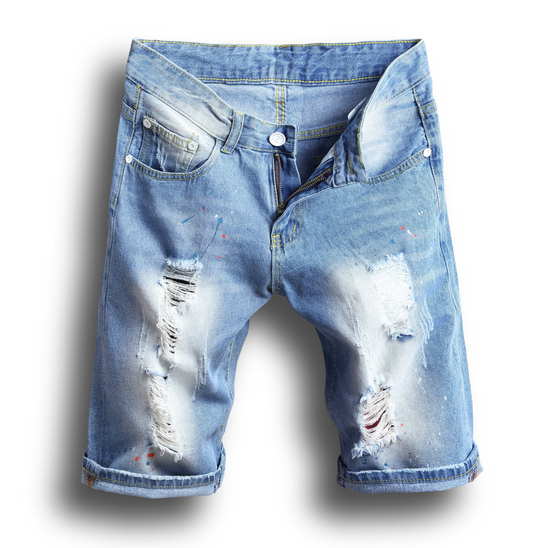 Ripped Denim Shorts 2
