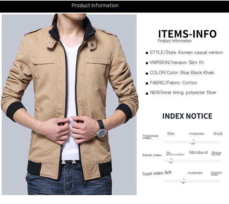 Casual Men's Jacket Red