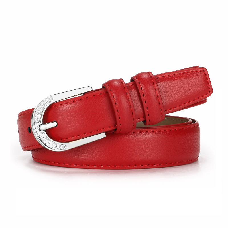 White belt golden buckle