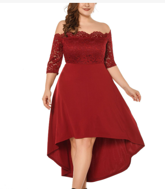 Lace Plus Size Dress Image 2